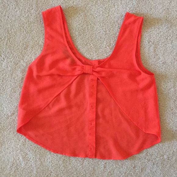 **2/$15 Sleeveless blouse button up cutout back** - Picture 2 of 5
